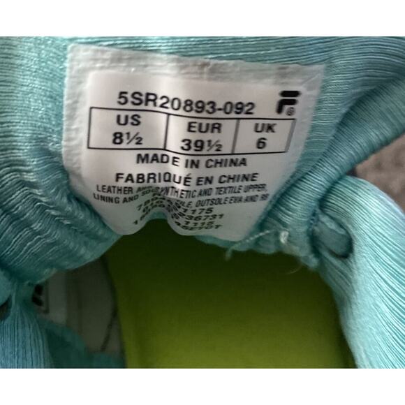 FILA Energized Rubber Cool Max Womens Size 8.5 Memory Advance Sneakers - Picture 7 of 9